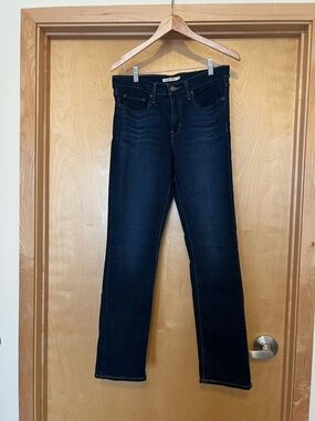 Levi's Dark Blue Straight Leg Women's Jeans